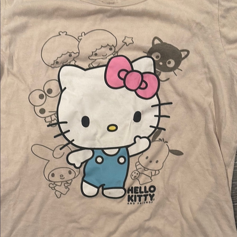Hello Kitty Kids Beige T-Shirt - Picture 3 of 4